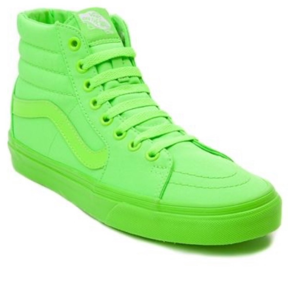 Neon green van sk8-hi